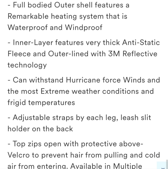 HELIOS DOG pet SNOWSUIT outfit jacket coat - RED - Picture 5 of 11